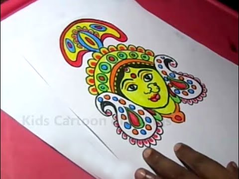 480x360 how to draw hindu goddess durga drawing step - Drawing Of Goddess Durga