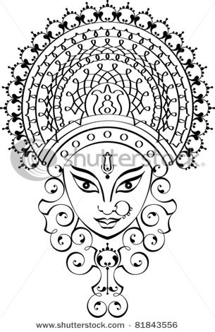 305x470 the goddess durga tat - Drawing Of Goddess Durga