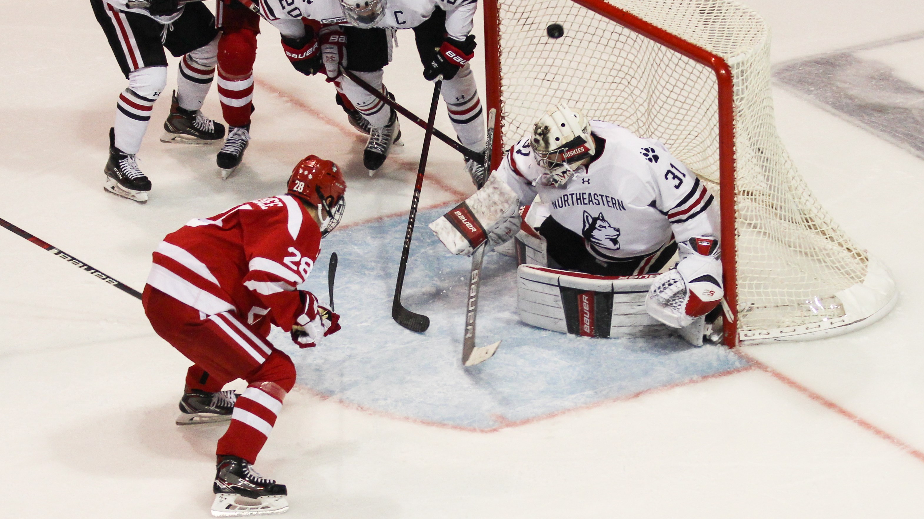 3141x1766 Terriers, No Huskies Skate To Draw - Drawing Of Ice Hockey Rink