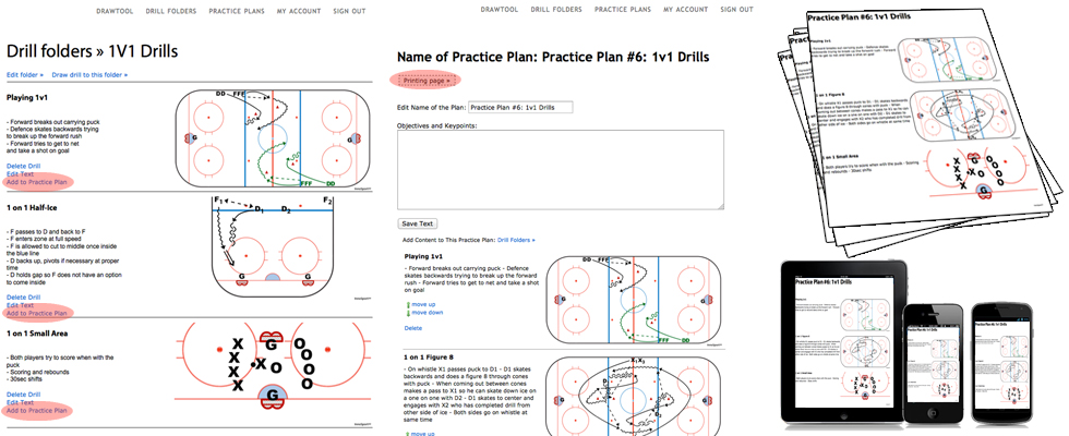 980x400 draw drills drawtool online practice plans planner - Drawing Of Ice Hockey Rink