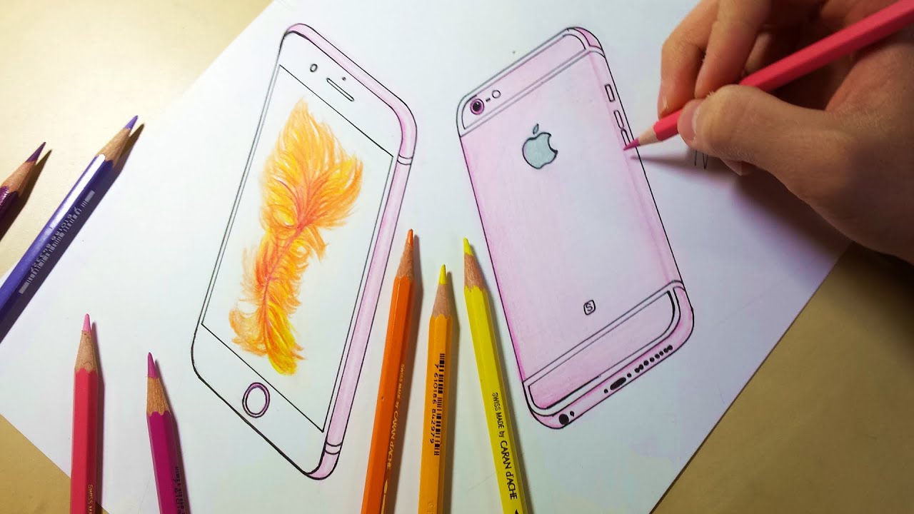 1280x720 Drawing - Drawing Of Iphone