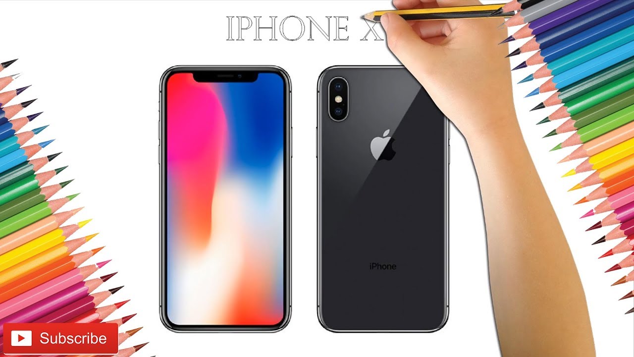 1280x720 how to drawing iphone x for kids - Drawing Of Iphone
