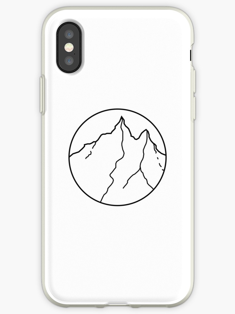 750x1000 line drawing of a mountain iphone cases covers - Drawing Of Iphone