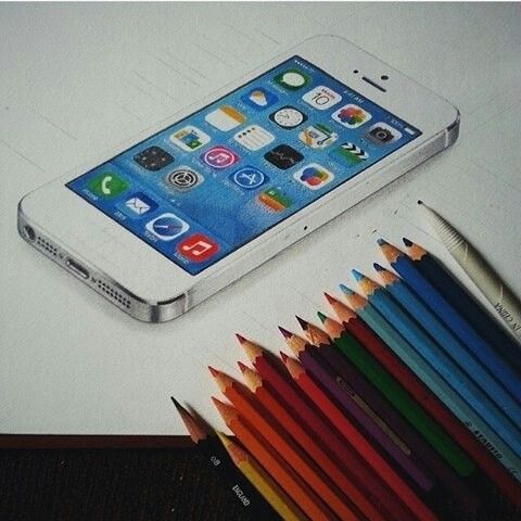 480x480 pencil drawing of iphone drawing pencil cool pencil drawings - Drawing Of Iphone