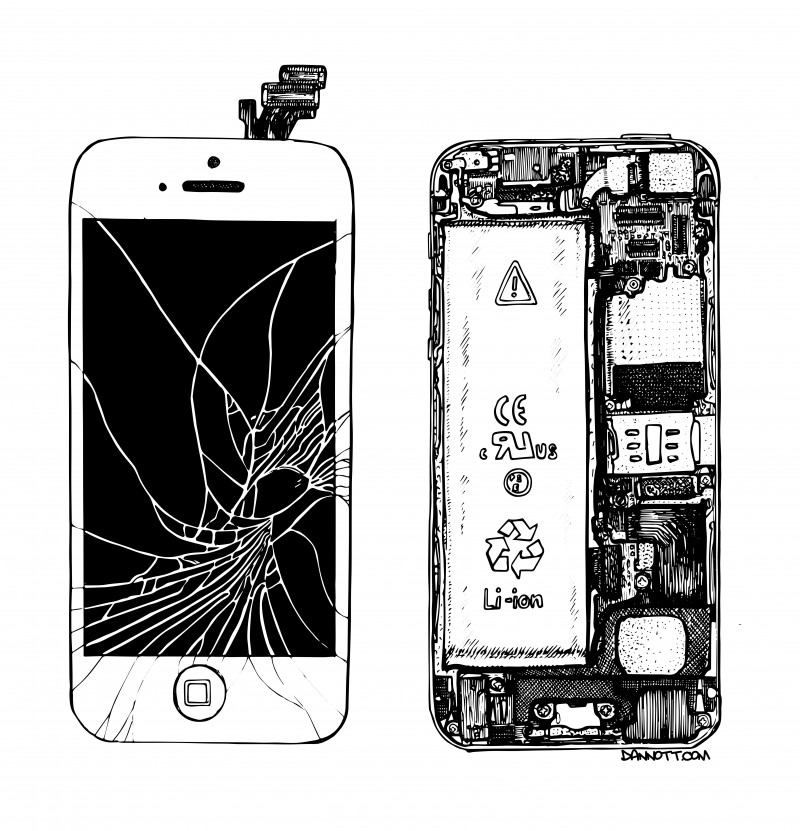 800x831 apple iphone drawing dan nott - Drawing Of Iphone