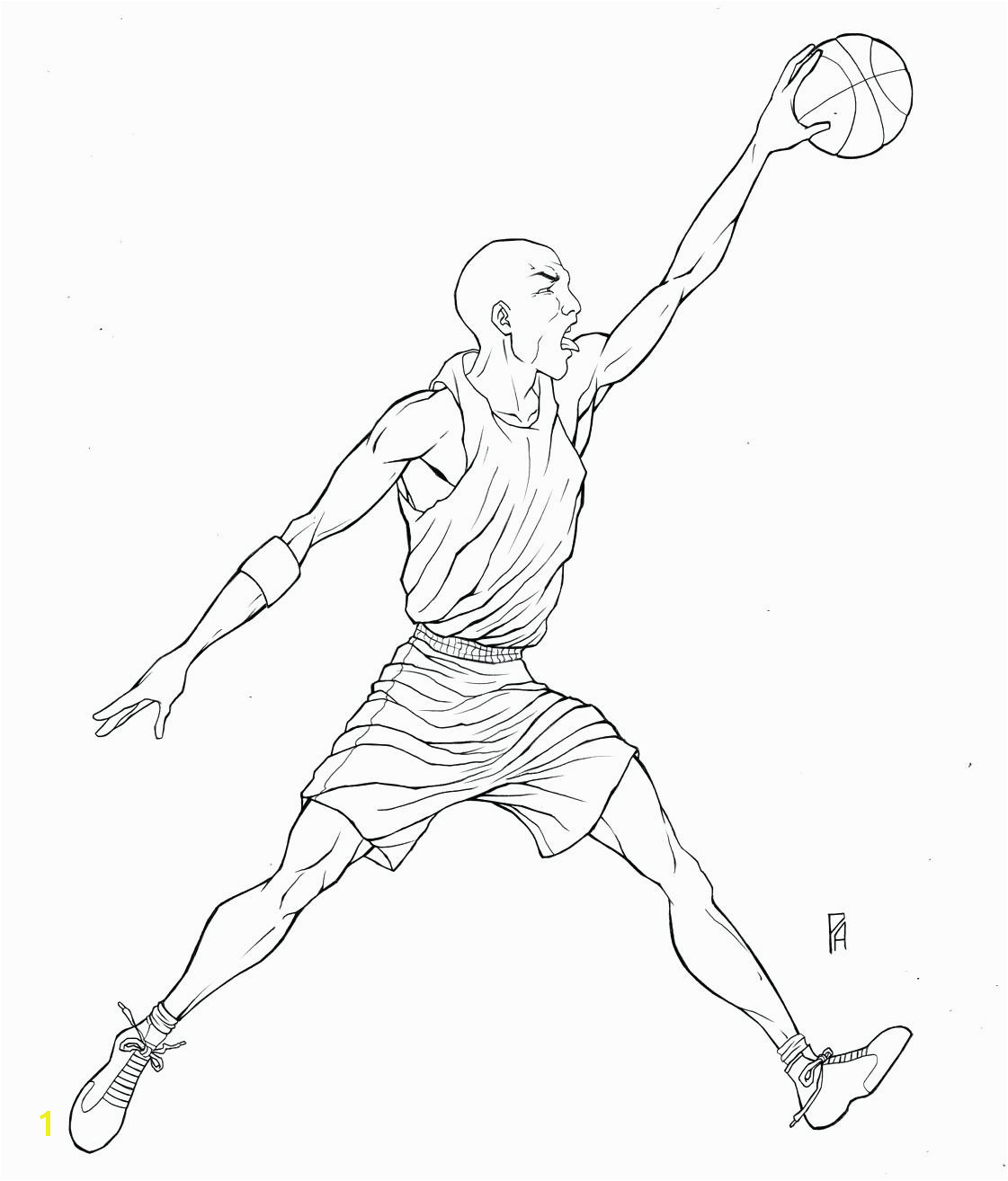 1121x1314 jordan coloring pages drawing jordan - Drawing Of Jordan 12