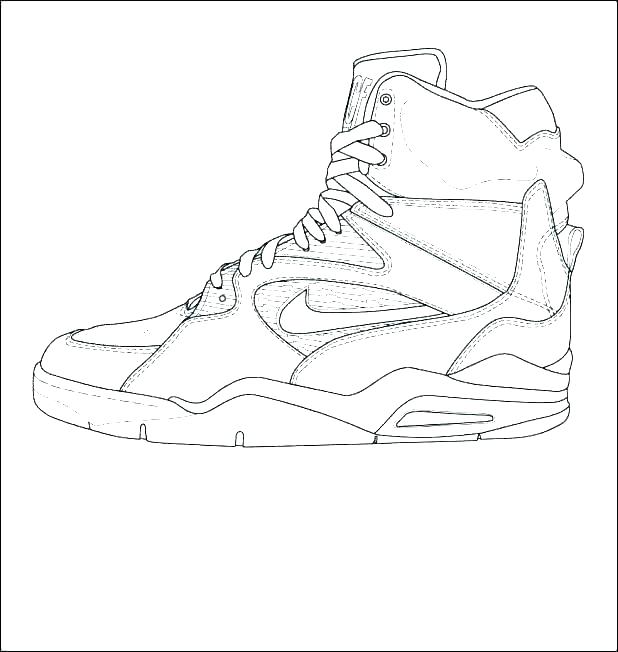 618x652 Air Jordan Coloring Pages Drawing At Free For Personal Use - Drawing Of Jordan 12