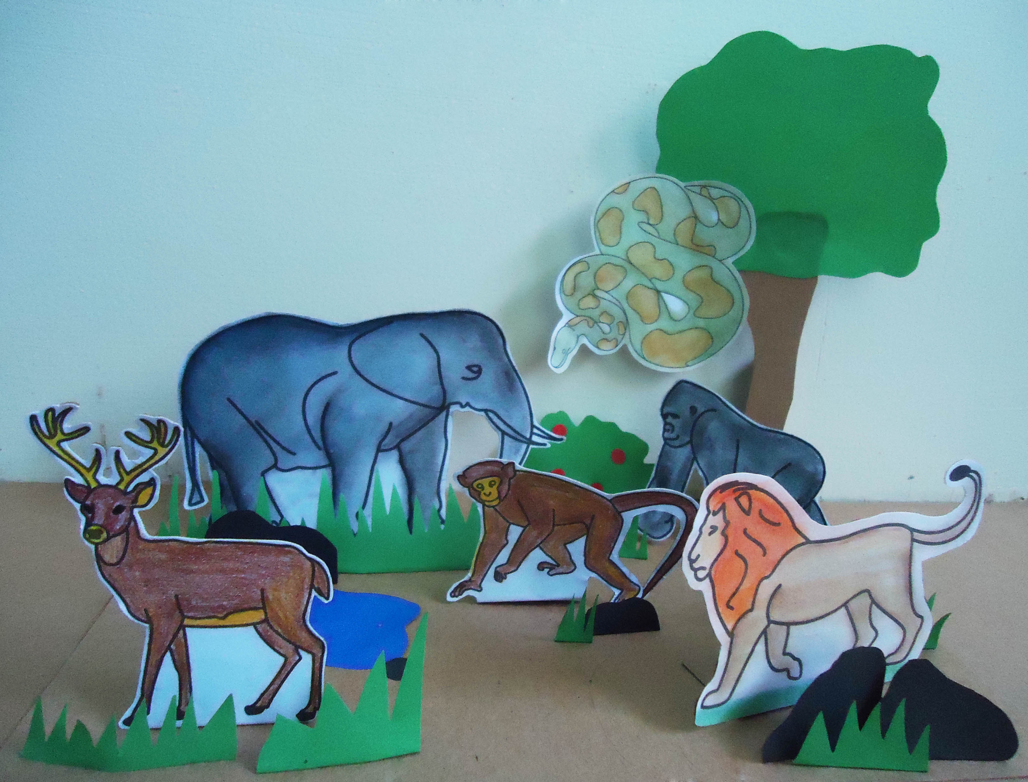 3306x2513 Set Of Drawn Pictures Of Animals For Your Project On Animal - Drawing Of Jungle With Animals