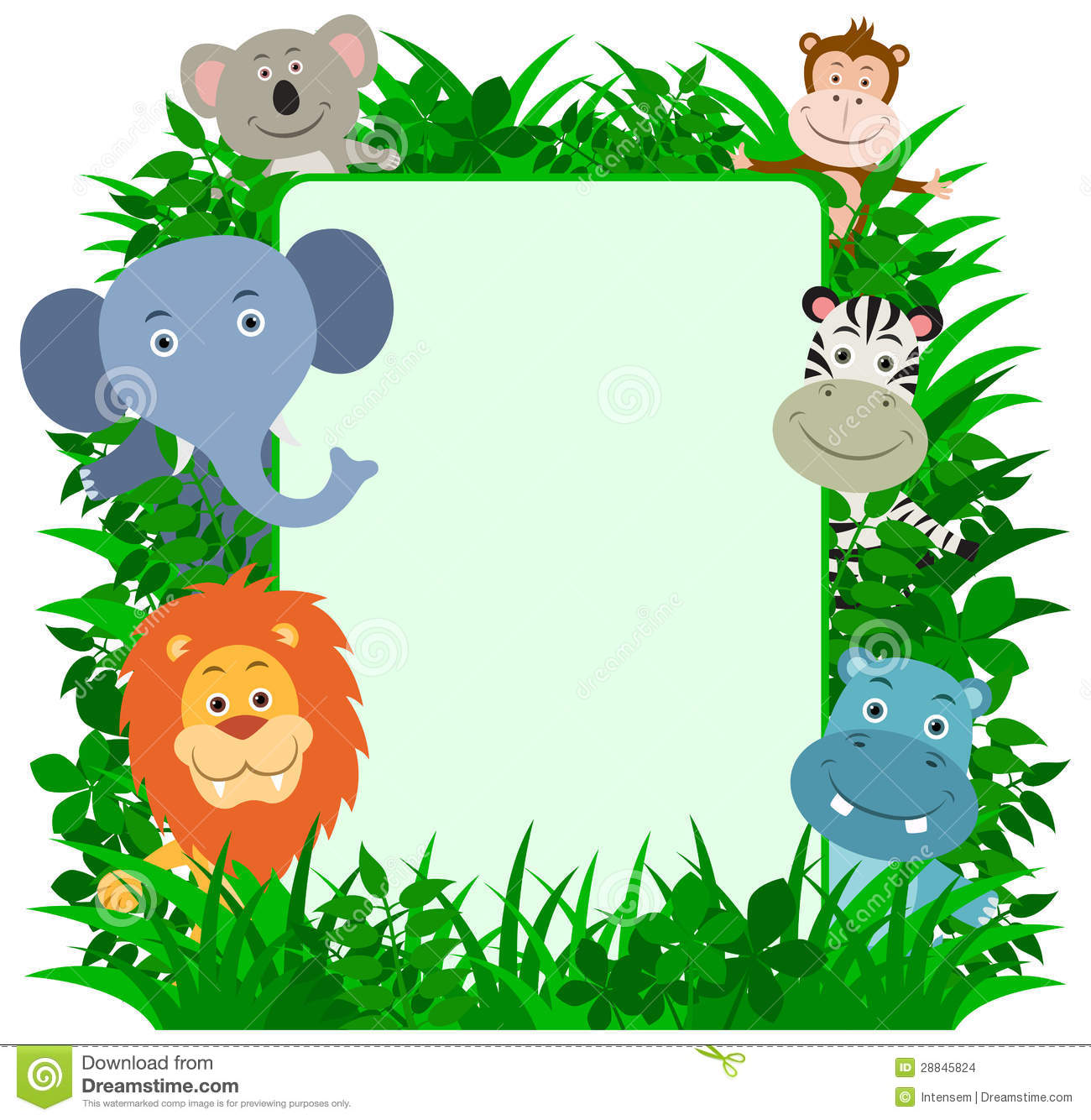 1300x1334 jungle art - Drawing Of Jungle With Animals