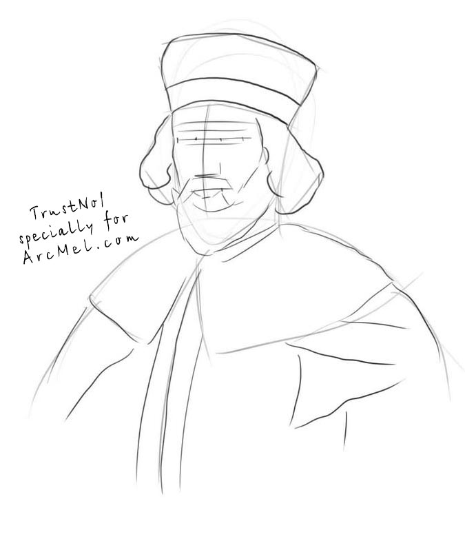 675x785 How To Draw King Step - Drawing Of King