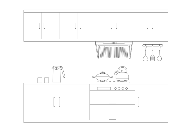 650x459 Simple Kitchen Elevation Design Free Simple Kitchen Elevation - Drawing Of Kitchen