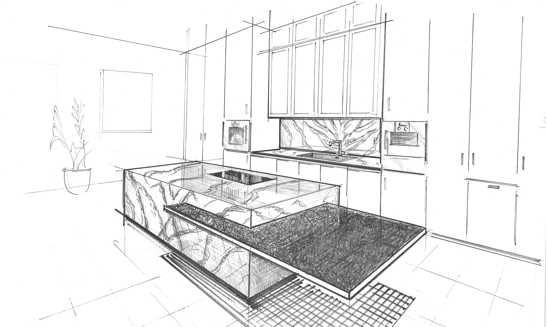 1920x1146 the kitchen as art extreme design inspiration - Drawing Of Kitchen