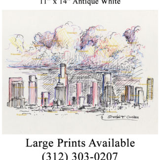 324x324 Lost Angeles Skyline Color Pencil Drawing Of Downtown - Drawing Of Los Angeles