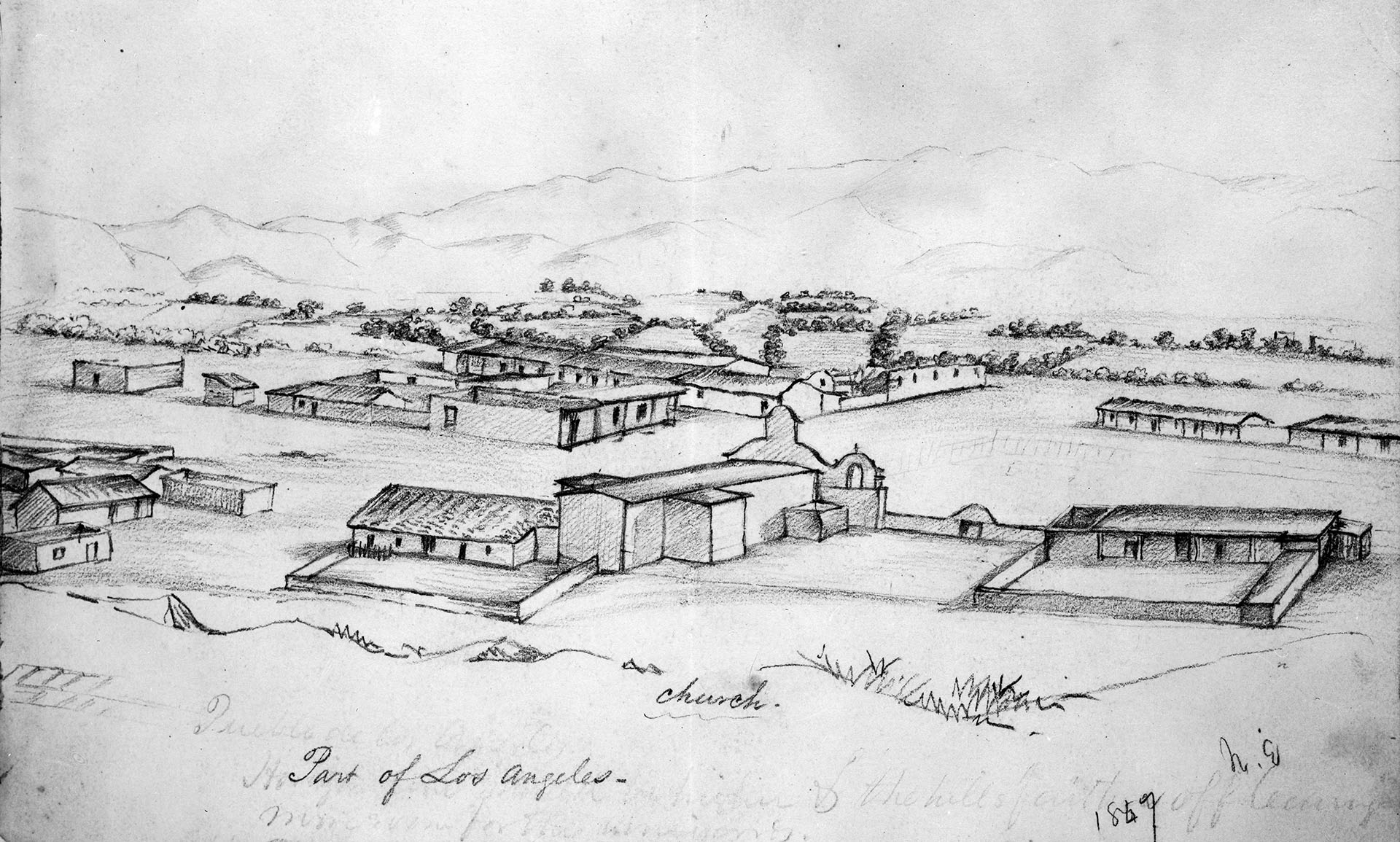 1920x1155 what's missing from the earliest known drawing of los angeles kcet - Drawing Of Los Angeles