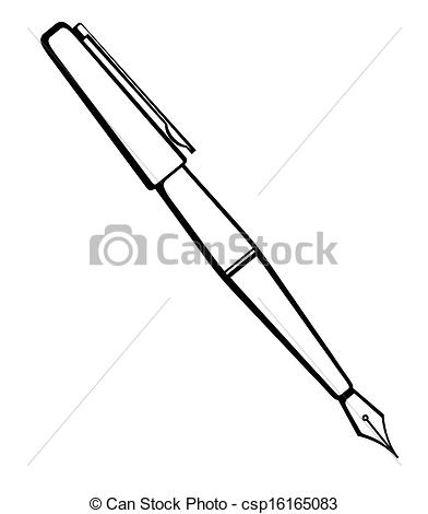 392x470 Collection Of Free Pen Clipart Sketch Sales Clipart Download - Drawing Of Pen
