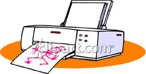 300x153 Printer Printing A Drawing - Drawing Of Printer