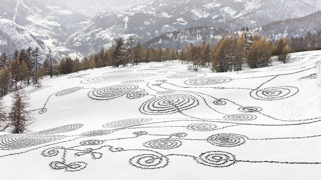 1280x720 Huge Snow Drawings Made - Drawing Of Snow