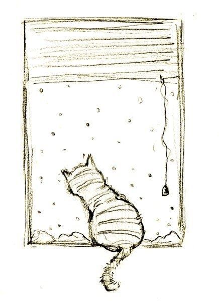 436x600 snow cats! cats and kittens cats, drawings, cat doodle - Drawing Of Snow