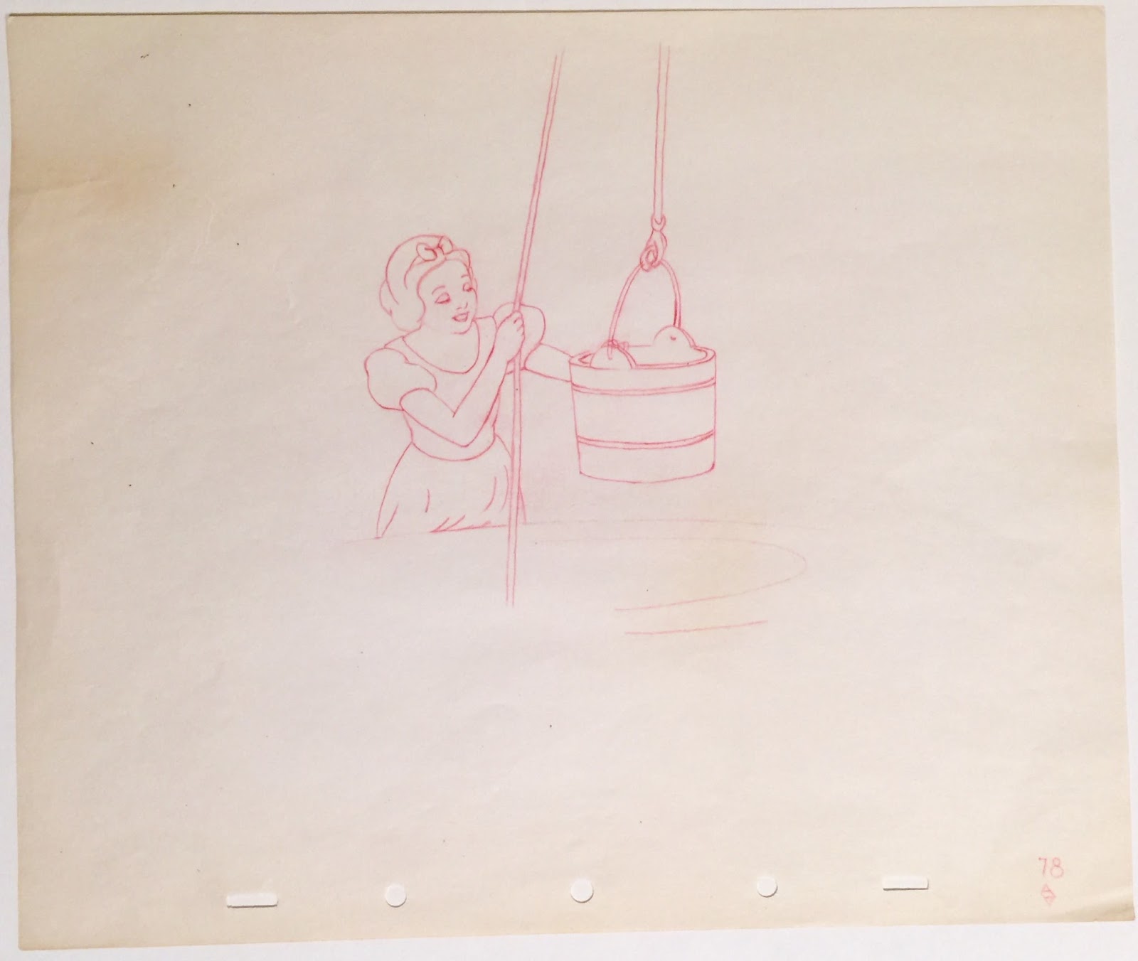 1600x1352 Animation Collection Original Production Drawing Of Snow White - Drawing Of Snow