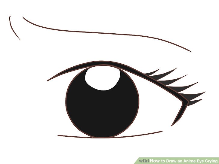 728x546 How To Draw An Anime Eye Crying Steps - Drawing Of Someone Crying