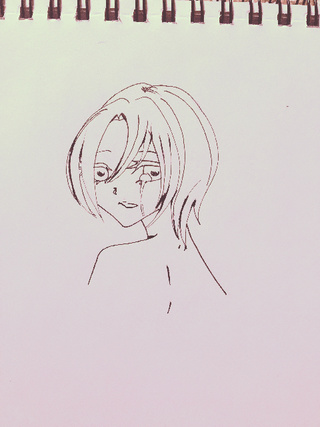 320x427 I Haven't Drawn Someone Crying Yet - Drawing Of Someone Crying