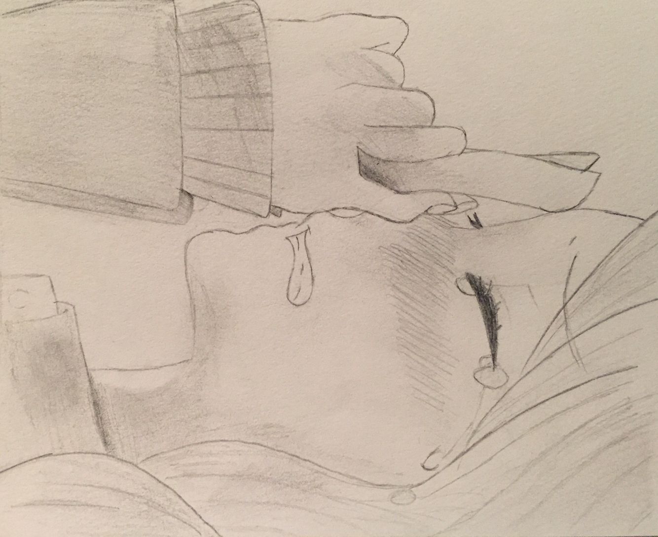 1334x1088 My First Time Drawing Someone Crying, I Think It Turned Out Pretty - Drawing Of Someone Crying