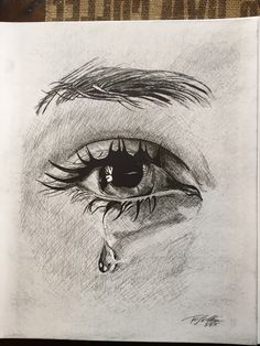 236x314 Crying Eye Sketch Drawing Eyes Artwork, Eye Sketch, Drawings - Drawing Of Someone Crying