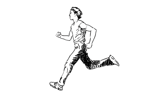 650x400 How To Draw A Man Running - Drawing Of Someone Running