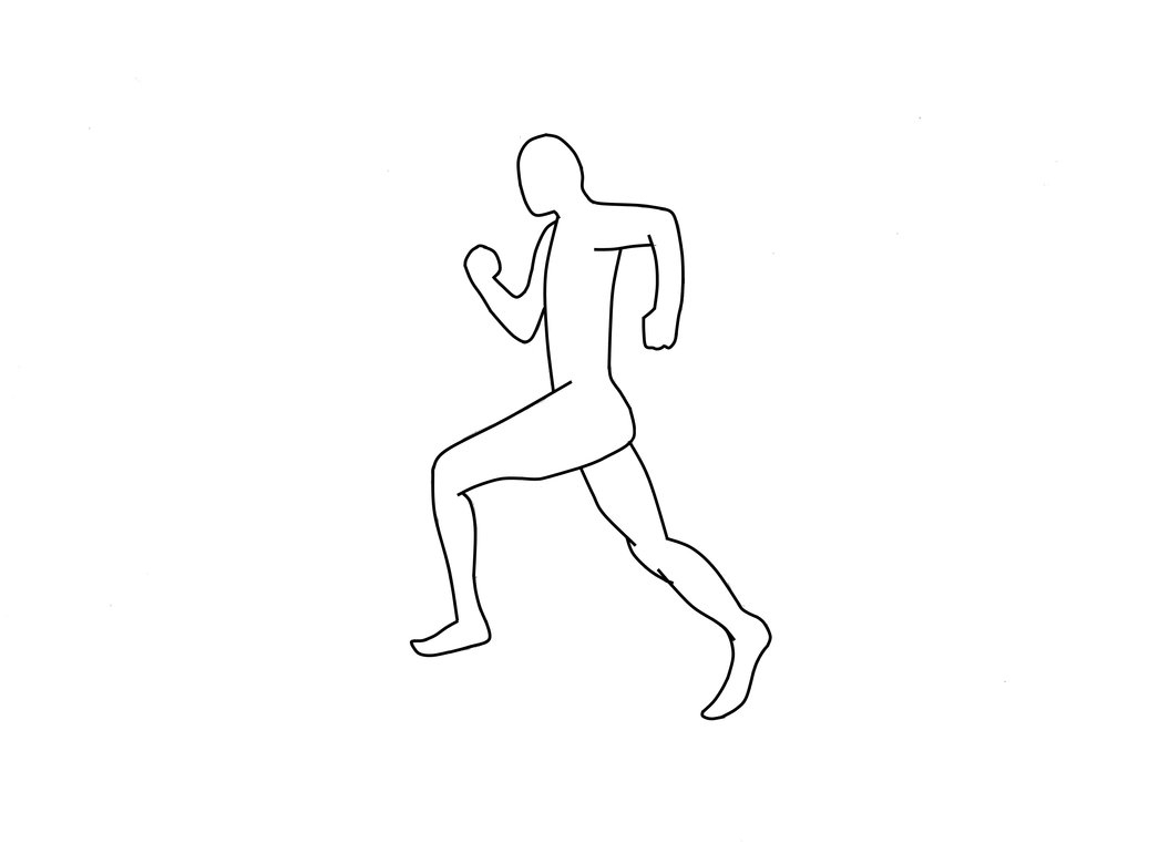Drawing Of Someone Running at PaintingValley.com | Explore collection