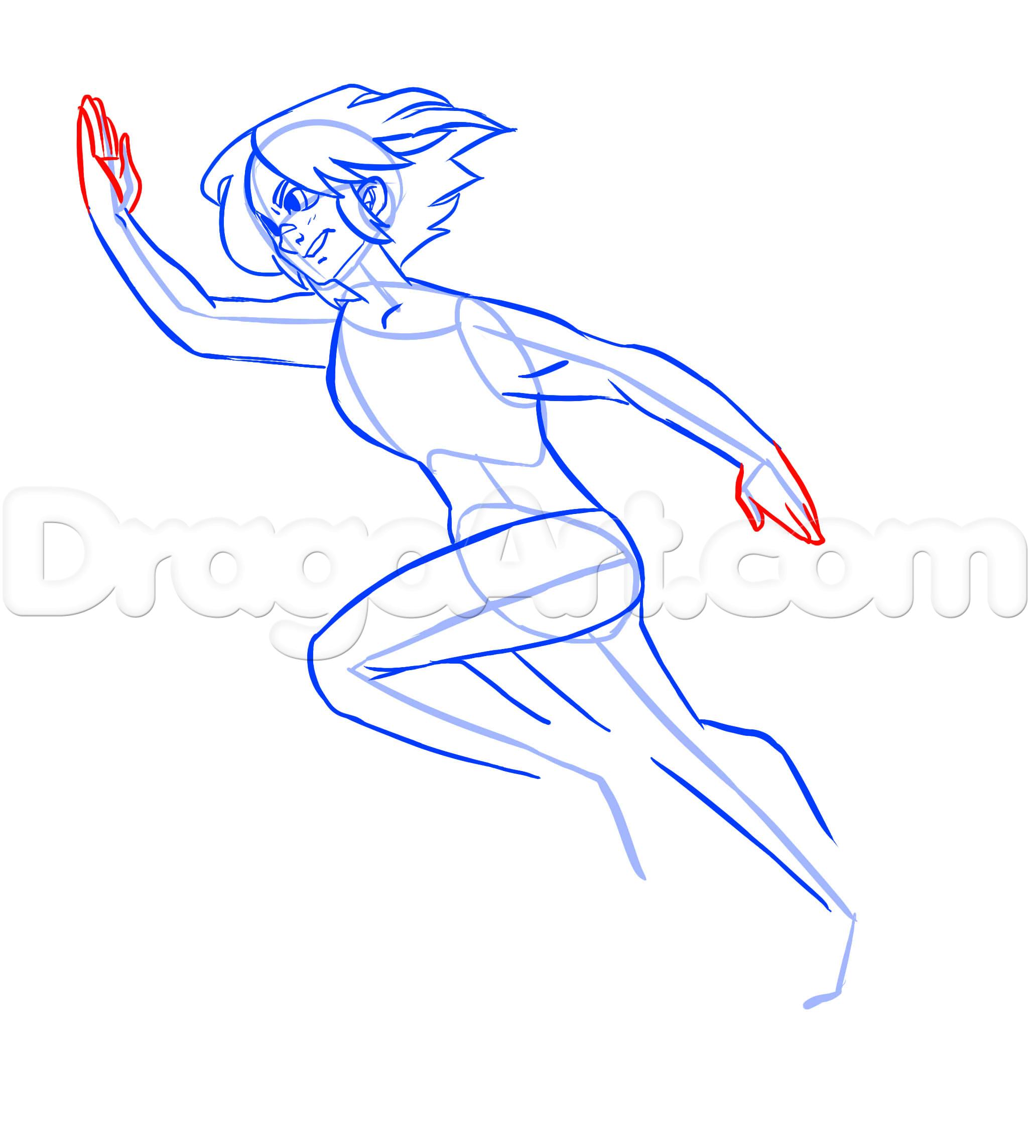 2052x2283 Step How To Draw A Running Person - Drawing Of Someone Running