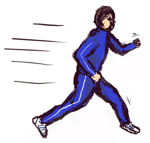 300x285 Shells Daily Drawing Dd Prompt - Drawing Of Someone Running