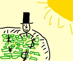 300x250 Someone Swimming In A Sea Of Money Drawing - Drawing Of Someone Swimming