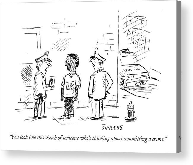 651x558 You Look Like This Sketch Of Someone Who's Acrylic Print - Drawing Of Someone Thinking