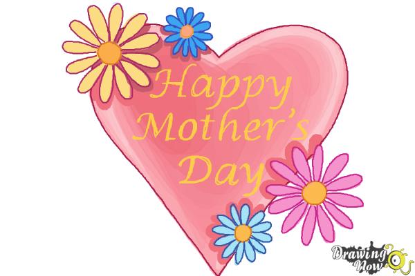 600x400 How To Draw A Mother's Day Card - Drawing Of The Day