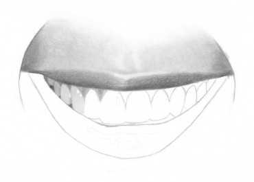 370x265 Drawing Tutorial, How To Draw A Realistic Mouth And Teeth - Drawing Of The Teeth