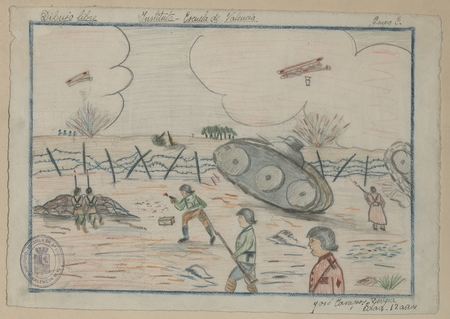 450x319 Children's Drawings, Spanish Civil War Library Digital - Drawing Of War