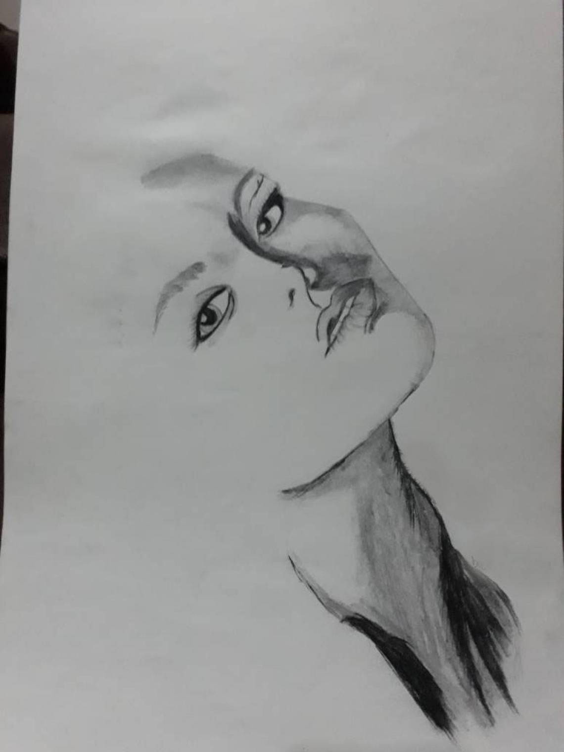 1140x1520 Unicef Shares Drawings From Duma, Syria Unicef Middle East - Drawing Of Womans Face