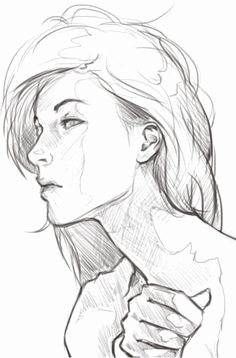 236x358 Woman Side Profile Drawing - Drawing Of Womans Face
