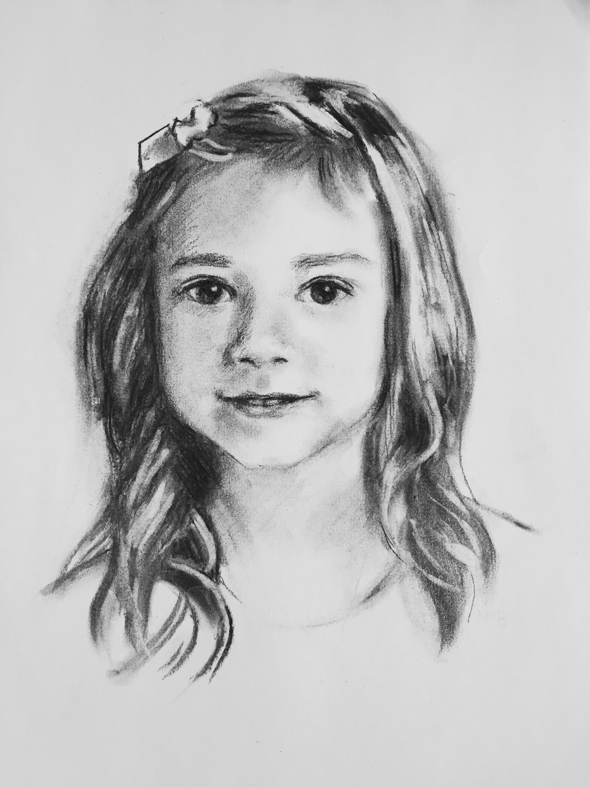 1200x1600 portrait of a painter charcoal portrait drawing young girl - Drawing Of Young Girl