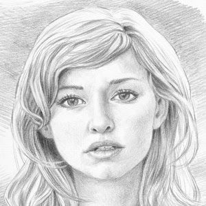 300x300 Pencil Sketch Apk Free Download - Drawing Of Young Girl