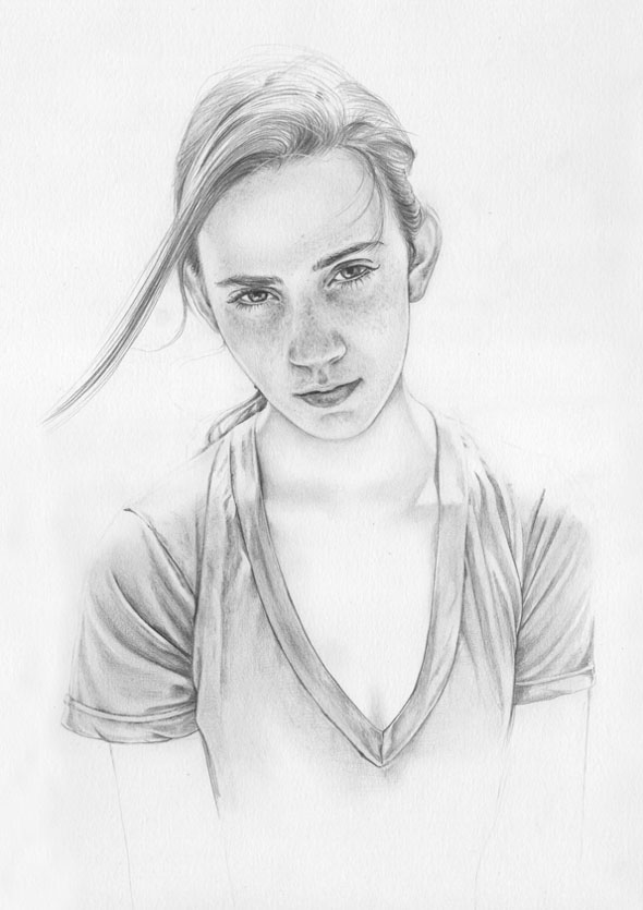 590x835 Portrait Sketches Full Of Humanity Young Drawings - Drawing Of Young Girl