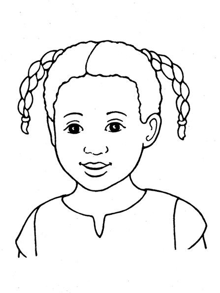 447x596 Primary Girl - Drawing Of Young Girl