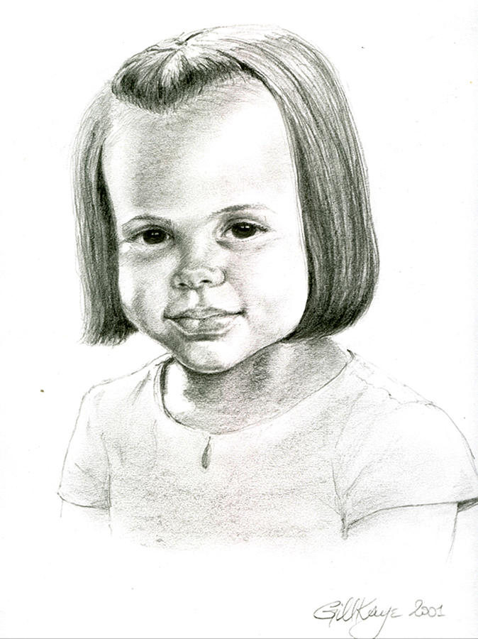 674x900 Young Girl Smiling Drawing - Drawing Of Young Girl