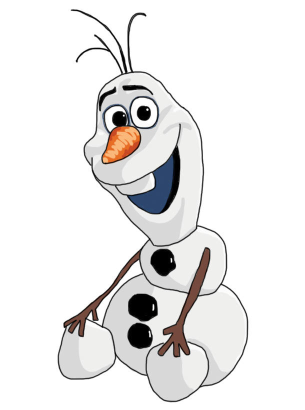 610x820 olaf drawing learn to draw frozens olaf the snowman step step - Drawing Olaf The Snowman