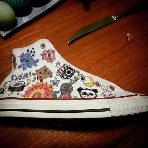 500x500 Little G Asked Me To Doodle On Her New Converse I Doodled - Drawing On Converse