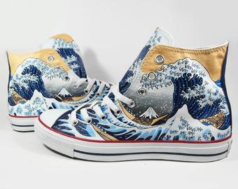 340x270 Painted Converse Etsy - Drawing On Converse