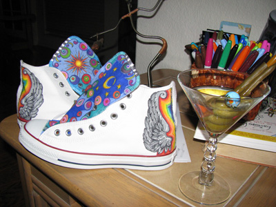 400x300 Sharpie Art On Converse Allstars For Renee Multiple Muse Disorder - Drawing On Converse