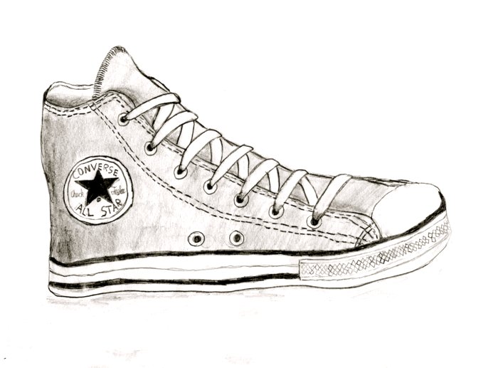 Converse Shoe Drawing at Explore collection of