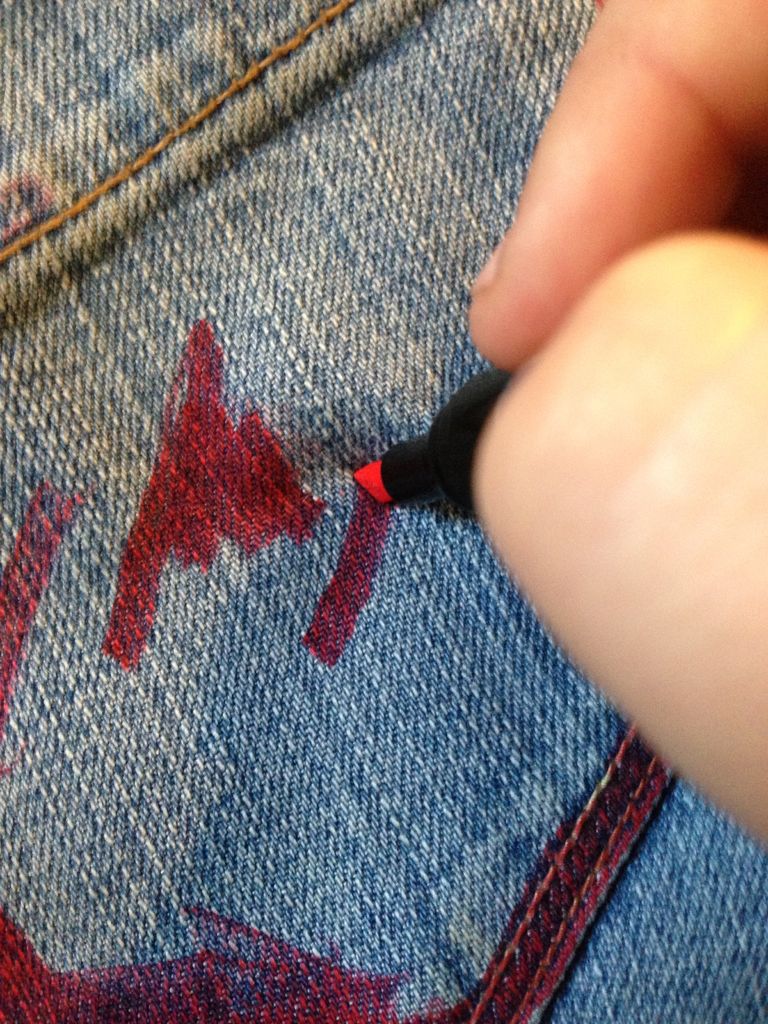 768x1024 Diy Art Jeans Give Old Jeans New Life! Steps - Drawing On Jeans