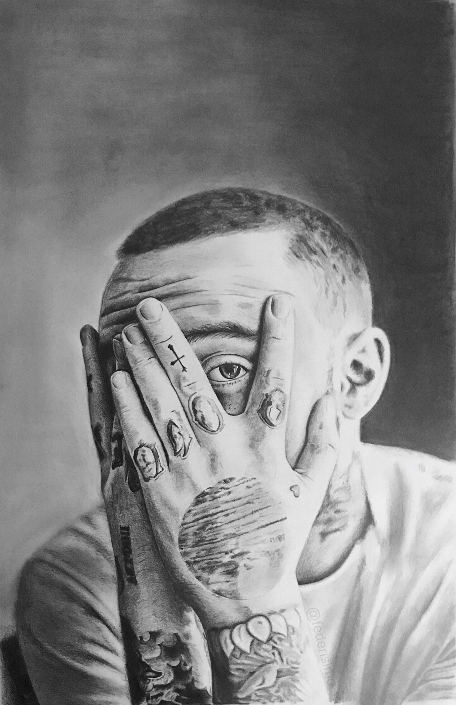 1463x2260 I Just Finished A Drawing Of Mac Miller Hiphopimages - Drawing On Mac